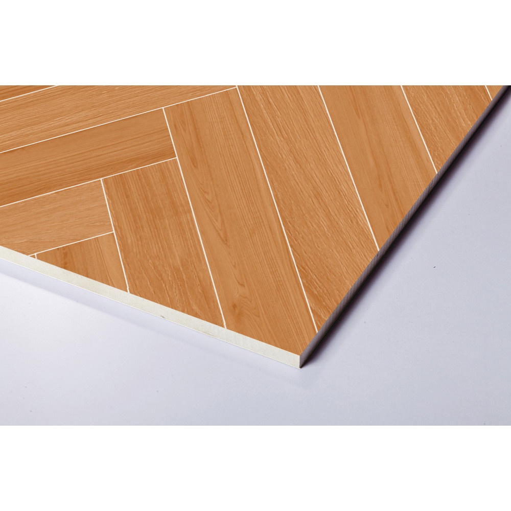 Marbella กระเบื้องพอร์ซเลน 60x60 ซม. รุ่น แฮริ่งโบน วูด น้ำตาล TSJCM304274-2306-A Gloss (4P)