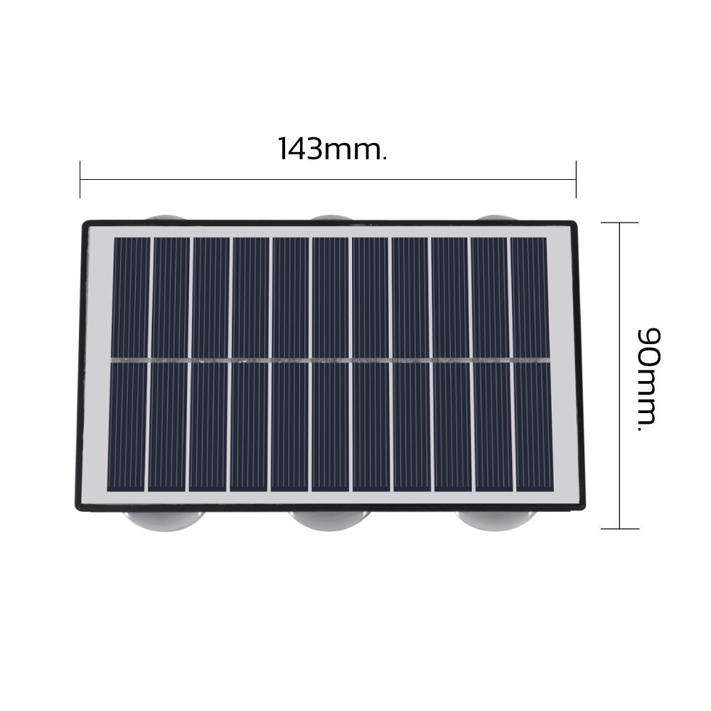 LAMPTAN โคมไฟผนังโซลาร์เซลล์ LED 5W รุ่นไตรลักส์ CCT