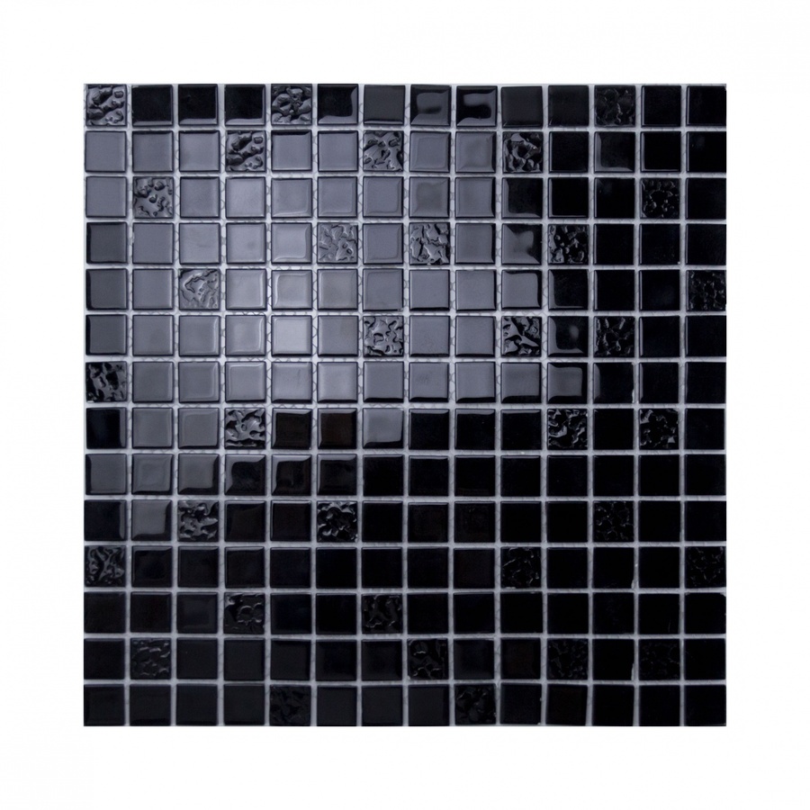 Marbella โมเสคแก้ว 30x30x0.4ซม. รุ่นเทอร์รี่ G03014BL สีดำ