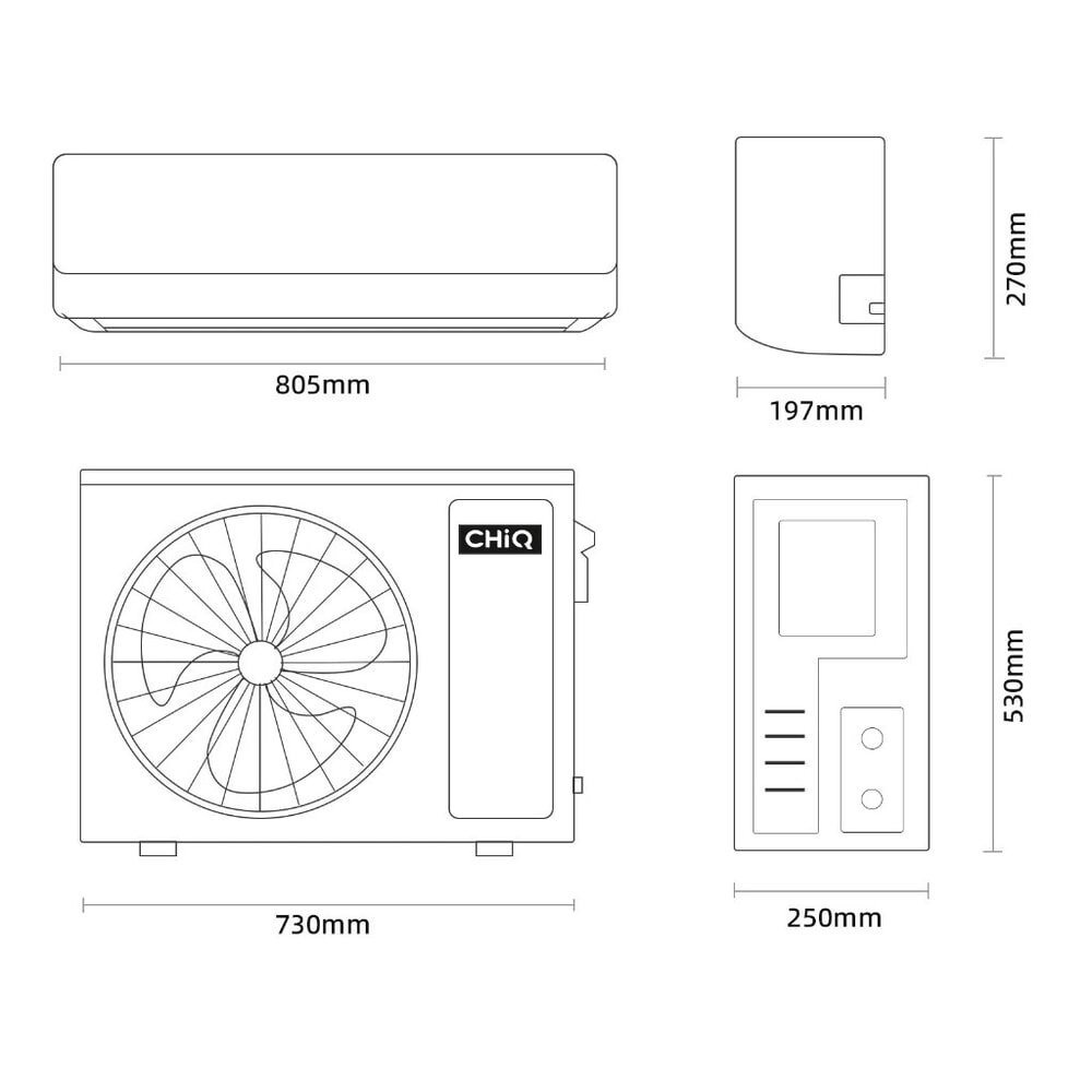 CHiQ เครื่องปรับอากาศ Inverter ขนาด 17000 BTU รุ่น CSDC-17D สีขาว