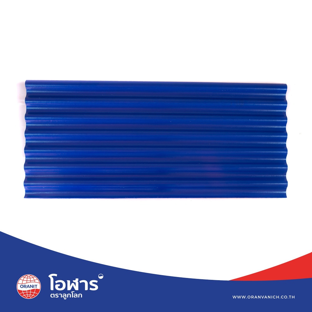 โอฬาร กระเบื้องหลังคาลอนเล็ก 0.40x54x150 ซม. สีฟ้าเลิศนภา