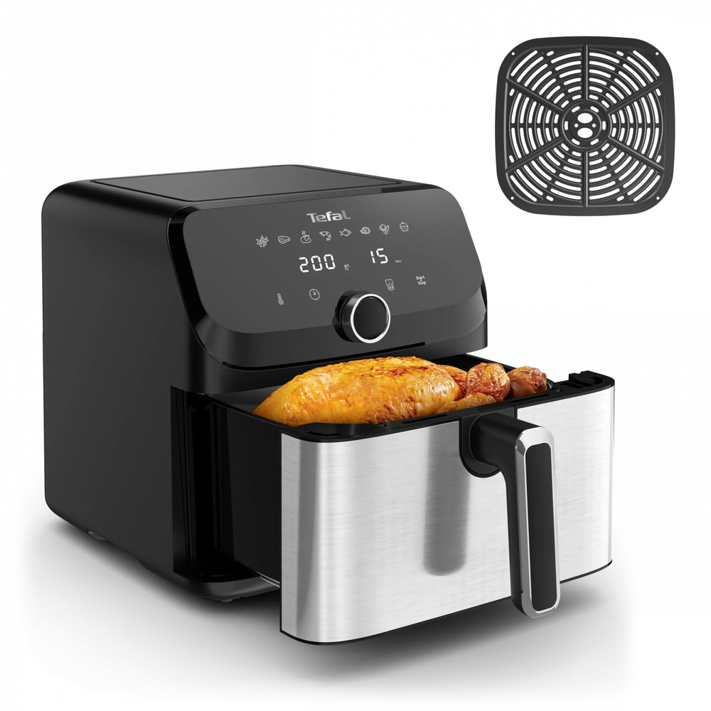 TEFAL หม้อทอดไร้น้ำมันระบบดิจิทัล ขนาด 7.5 ลิตร รุ่น EY855D68 สีดำ