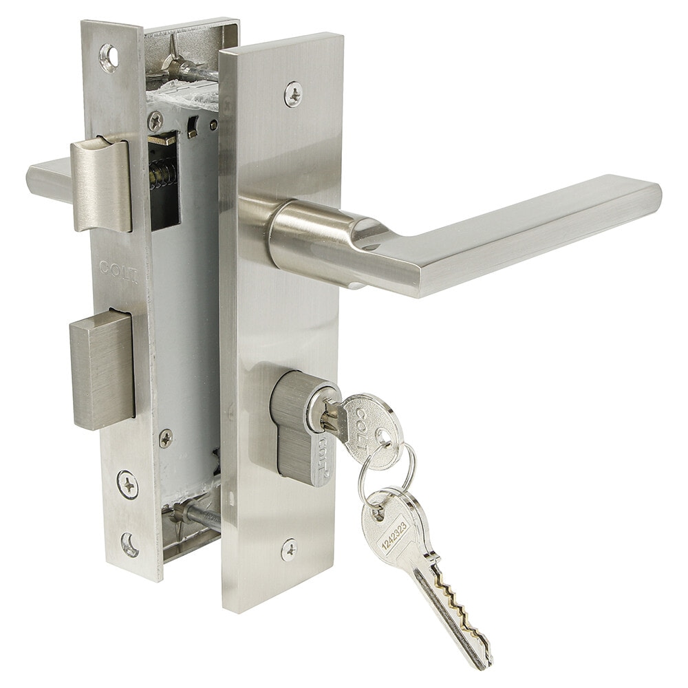 COLT ชุดก้านบิดประตู (R+L) ซิงเกิ้ล AWS 170MM (K7.2)#1712 SN รุ่นแผง(K7.1)