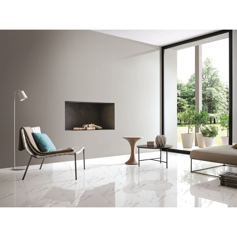 Marbella กระเบื้องเซรามิคปูพื้น 40X40 ซม. รุ่น คาราร่า ND971 Gloss Random (12P)