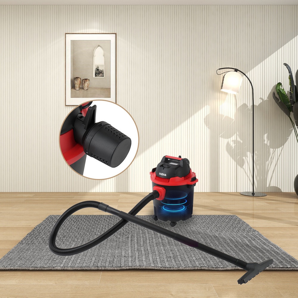 INOVA เครื่องดูดฝุ่นดูดน้ำ ขนาด 12 ลิตร 1000W AS-VCB12 สีแดง