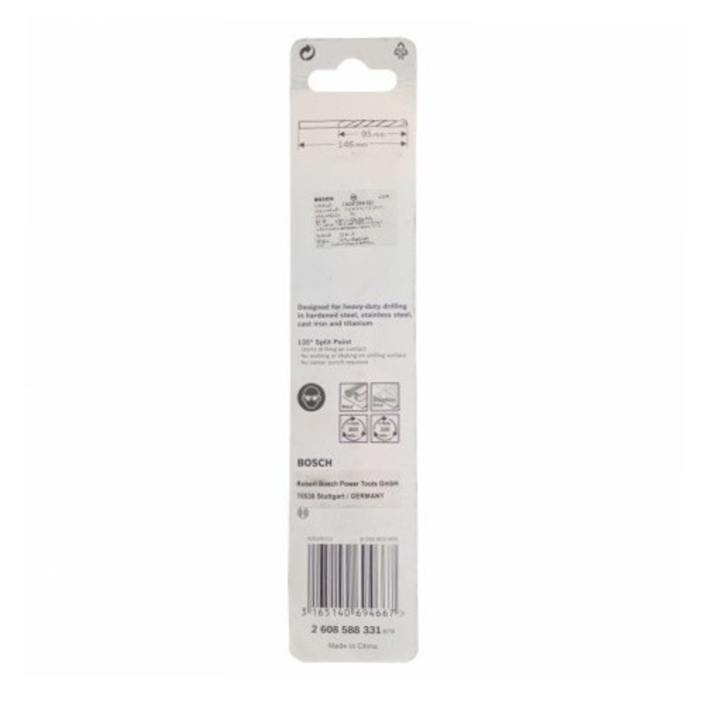 BOSCH ดอกเจาะสแตนเลส HSS-CO 15/32" x 95/146 มม.