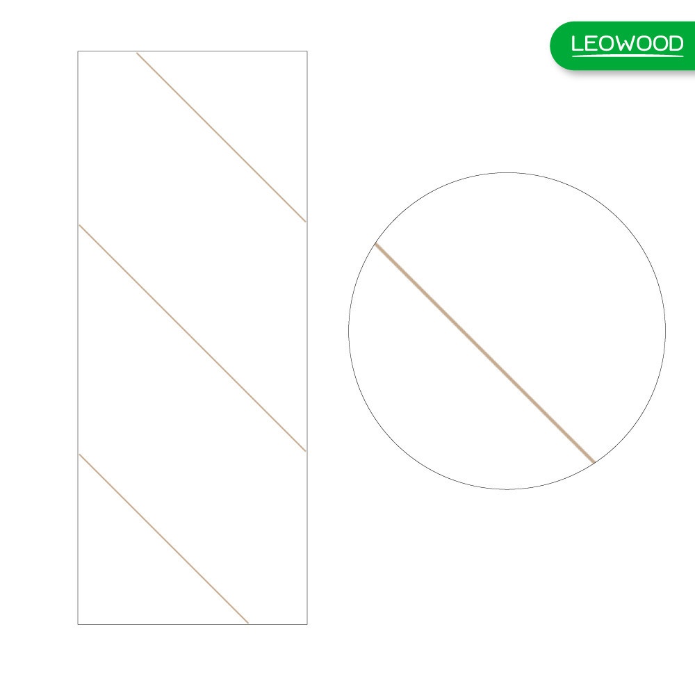 LEOWOOD ประตู DoorX Silver ลาย 1 - Pearl White 3.5x80X200 ซม.