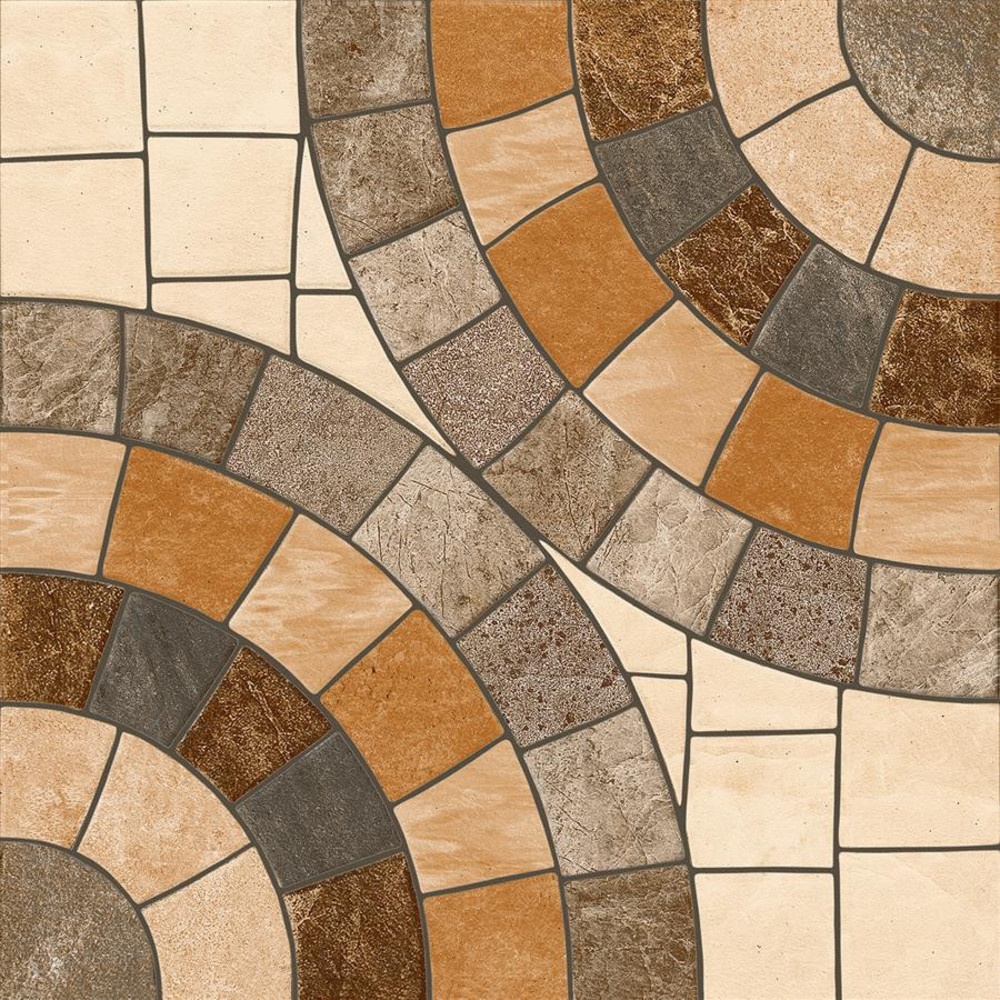Marbella กระเบื้องเซรามิคปูพื้น 40X40 ซม. รุ่น ไซเคิล บล็อก บราว S407 Matt (12P)