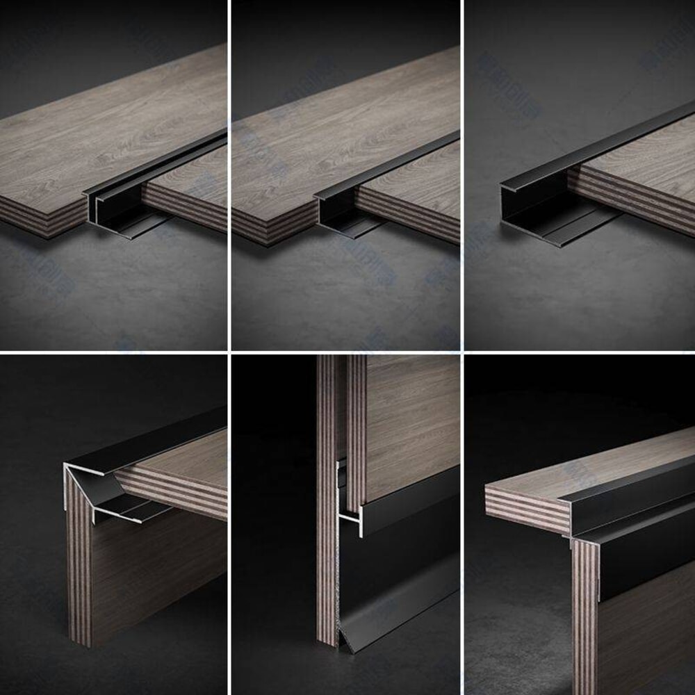 GREAT WOOD แผ่นอลูมิเนียมตัวที สีดำ ขนาด 2.2*1*2.9เมตร