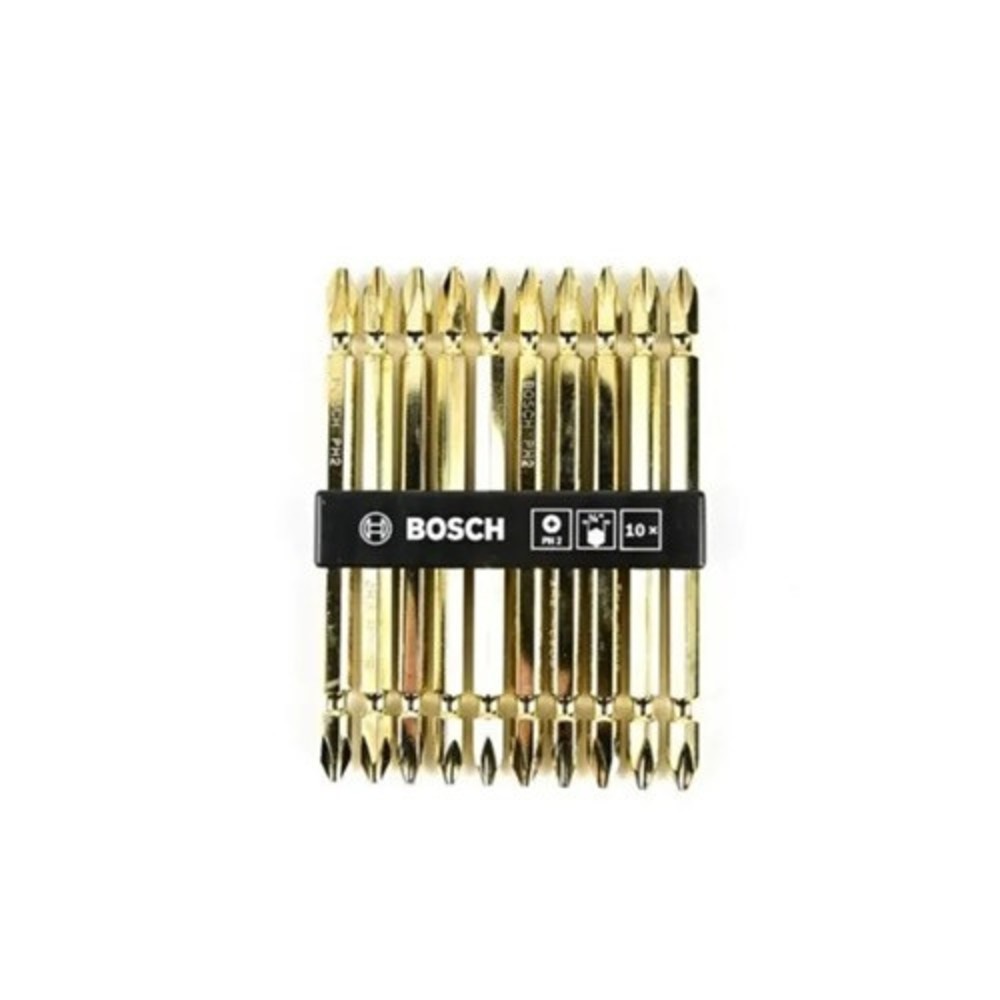 BOSCH ดอกไขควง สีทอง PH2-110มม.(10 ดอก/แผง)