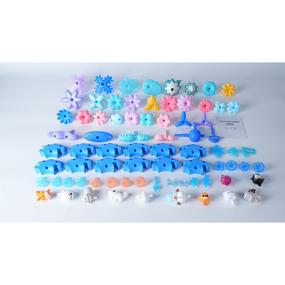 TOYS ของเล่นชุดตัวต่อป่าฤดูหนาวสัตว์ต่างๆ #958B ขนาด(30.5x22x20.5ซม.)