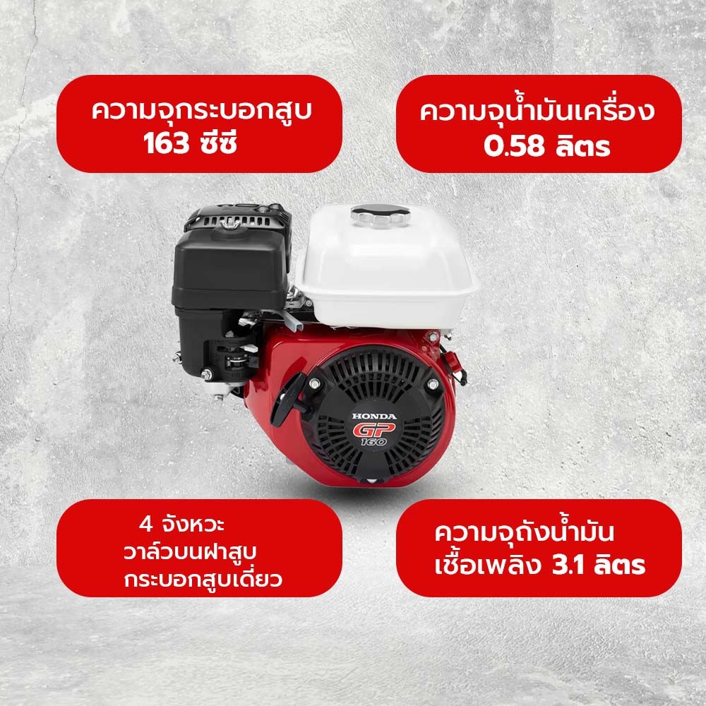 HONDA เครื่องยนต์อเนกประสงค์ 5.5 HP รุ่น GP160H QHT