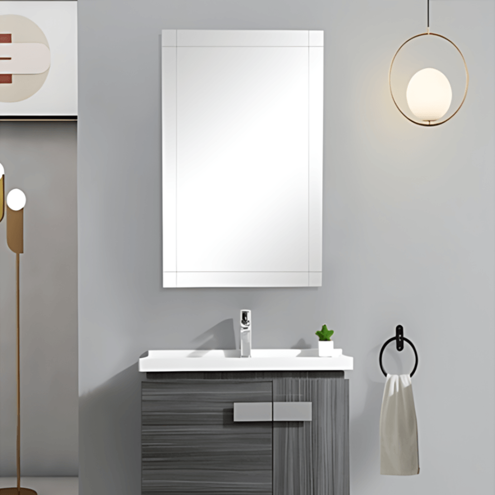 Nice กระจกเงาไม่มีกรอบ ทรงเหลี่ยม รุ่น JLLS013 ขนาด 60x80 ซม. สีใส