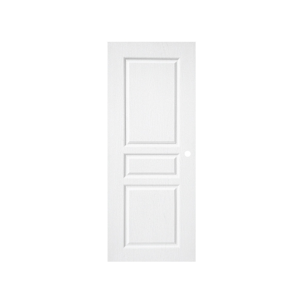 WELLINGTAN ประตู UPVC รุ่น WT002N (สำหรับใช้ภายนอก) ลูกฟัก ขนาด 80x200 ซม. สีขาว (เจาะลูกบิด)