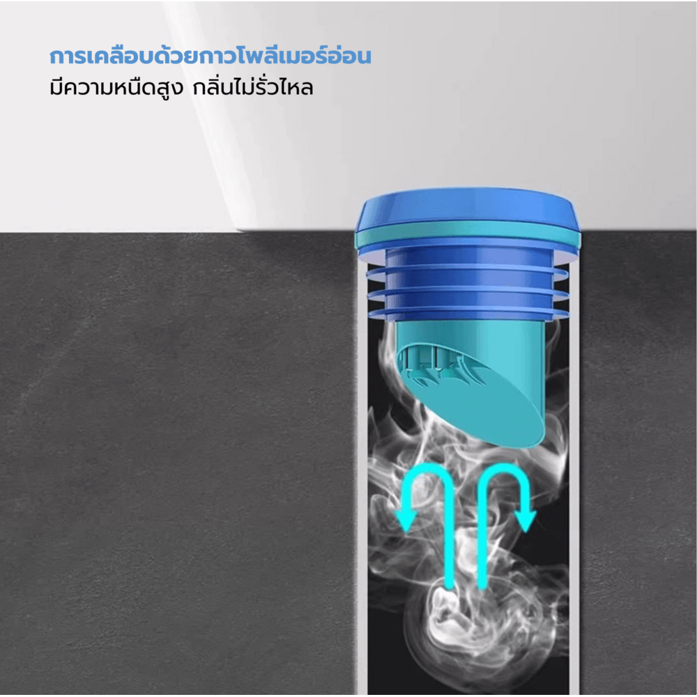 Verno ปะเก็นกันกลิ่นสามชั้นABS พร้อมฝาปิด รุ่น TO01