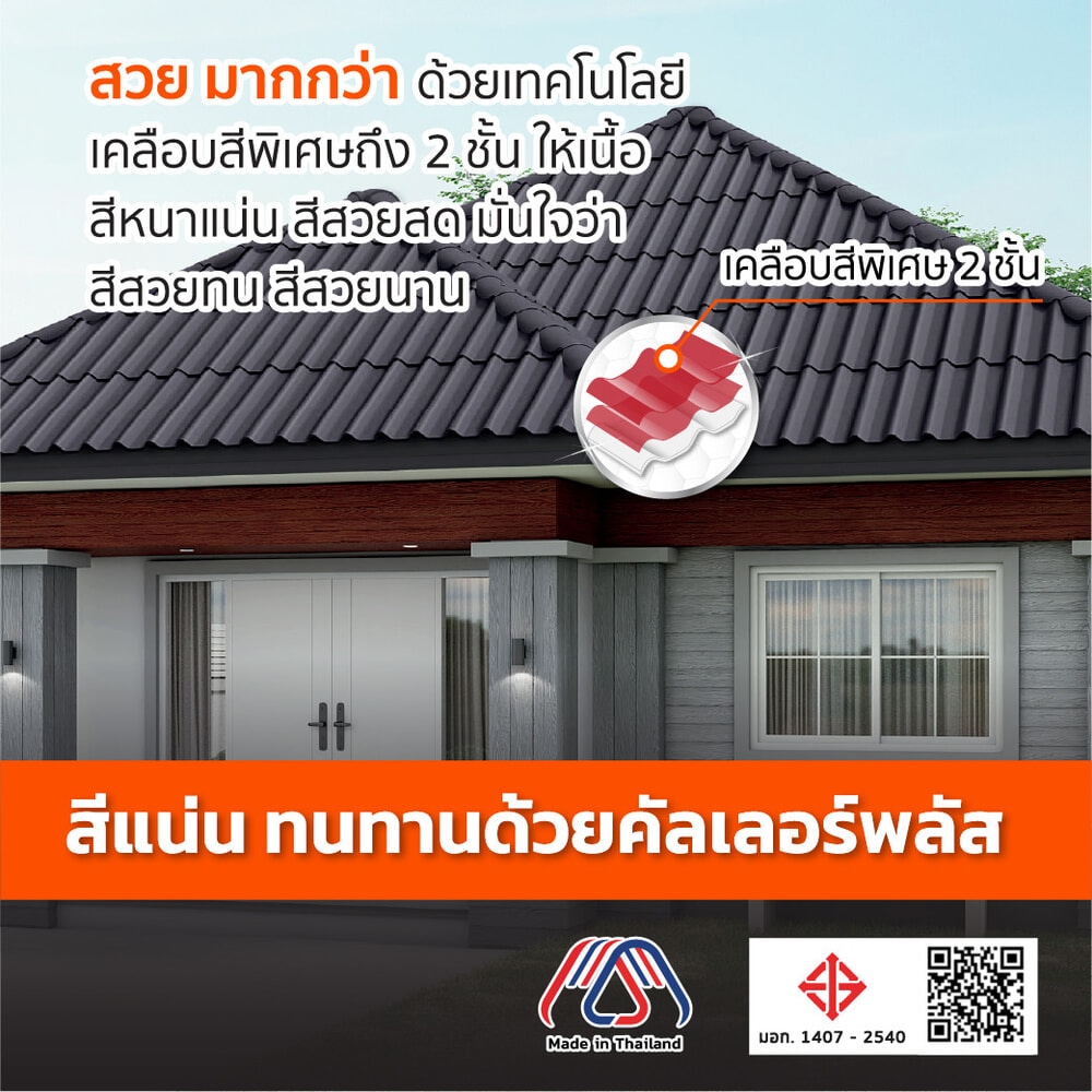 ห้าห่วง ครอบปิดข้าง ลอนคู่ สีดาร์คเกรย์