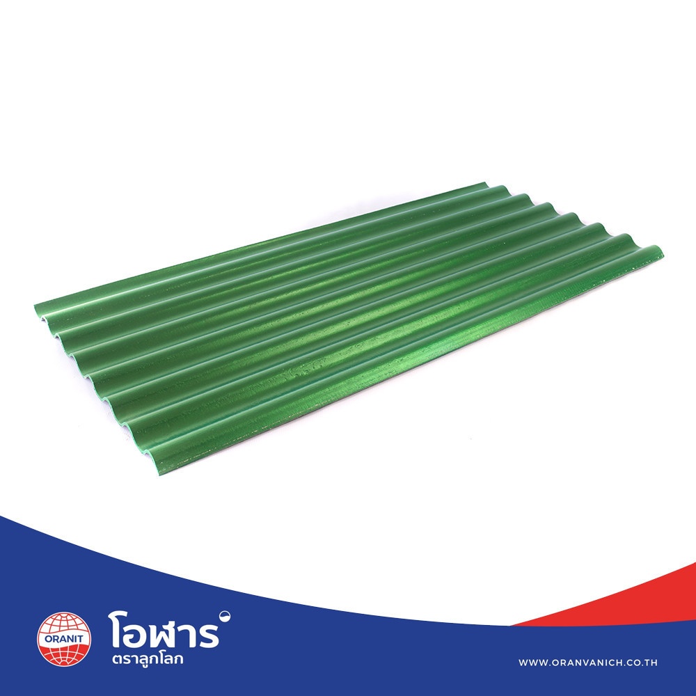 โอฬาร กระเบื้องหลังคาลอนเล็ก 0.4x54x120 ซม. สีประกายนาคราช