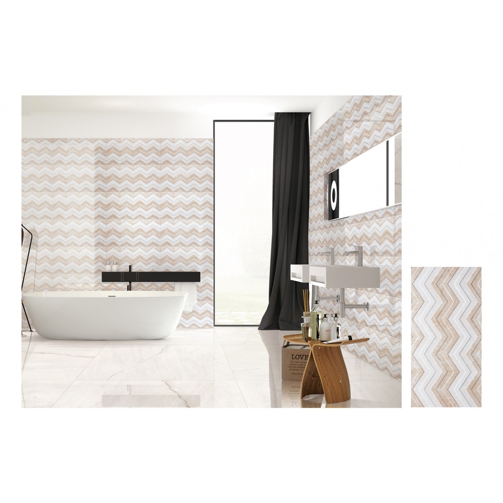 Marbella กระเบื้องเซรามิคปูผนัง 30x60 ซม. รุ่น ฌองพอลโกล์ด JF14A Gloss (9P)