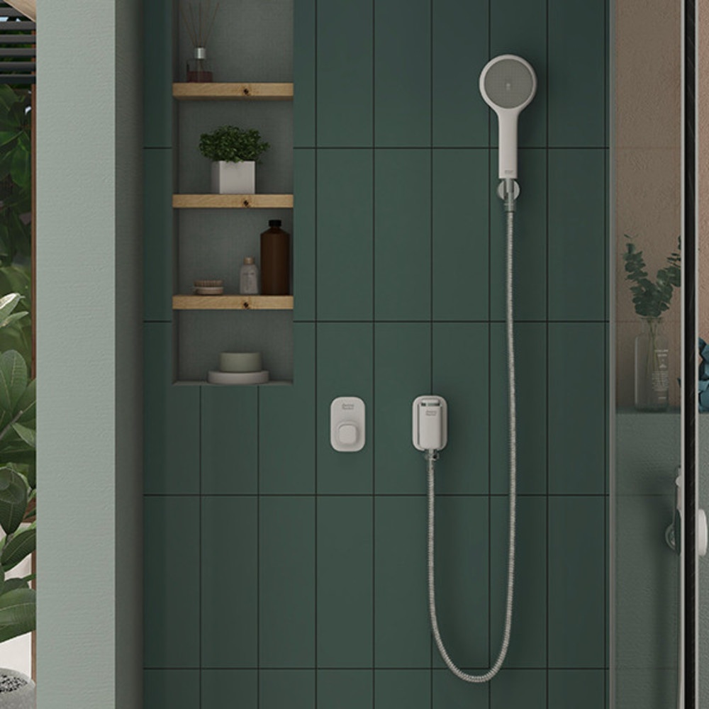 American Standard ก๊อกน้ำเย็นยืนอาบติดผนัง แบบกด รุ่น อีซี่โฟล A-2825-10WT
