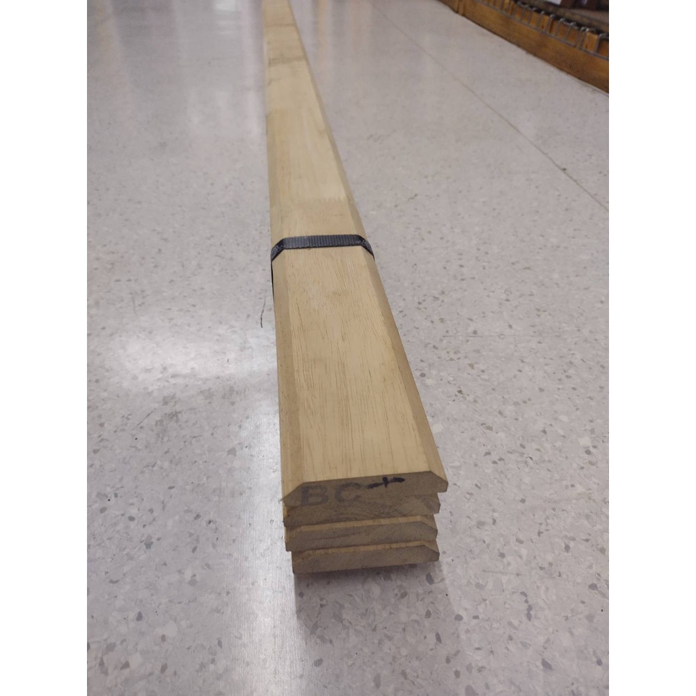 GREAT WOOD ฝ้าระแนงไม้ ไม้ยางพาราจ๊อยส์ BC (1x5) 1/2"x3"x250ซม.
