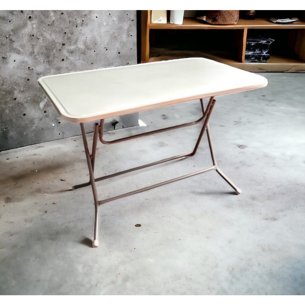 DELICATO โต๊ะพับเหล็ก 4ฟุต ขนาด116x70x76ซม.สีบรอนซ์เงิน