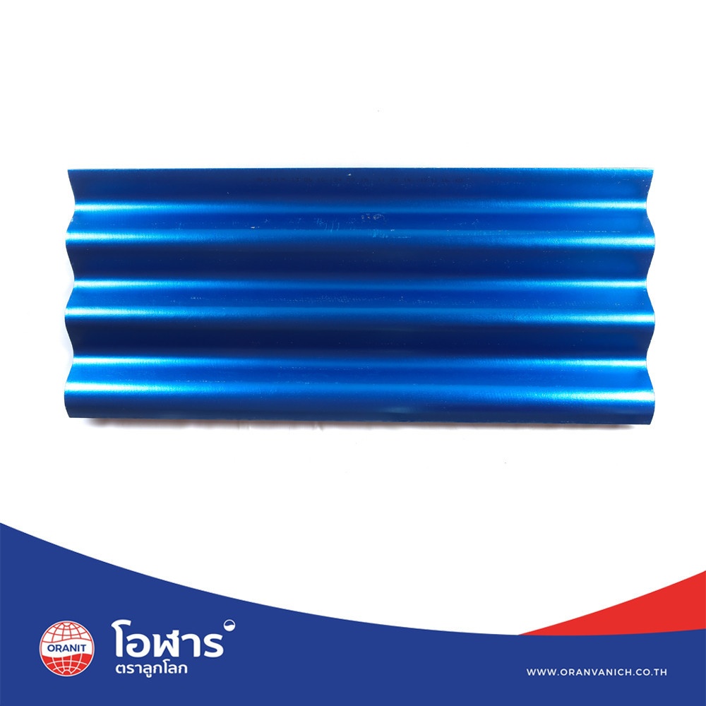 โอฬาร กระเบื้องหลังคา 3ลอน 0.5x50x120 ซม. สีประกายสมุทร