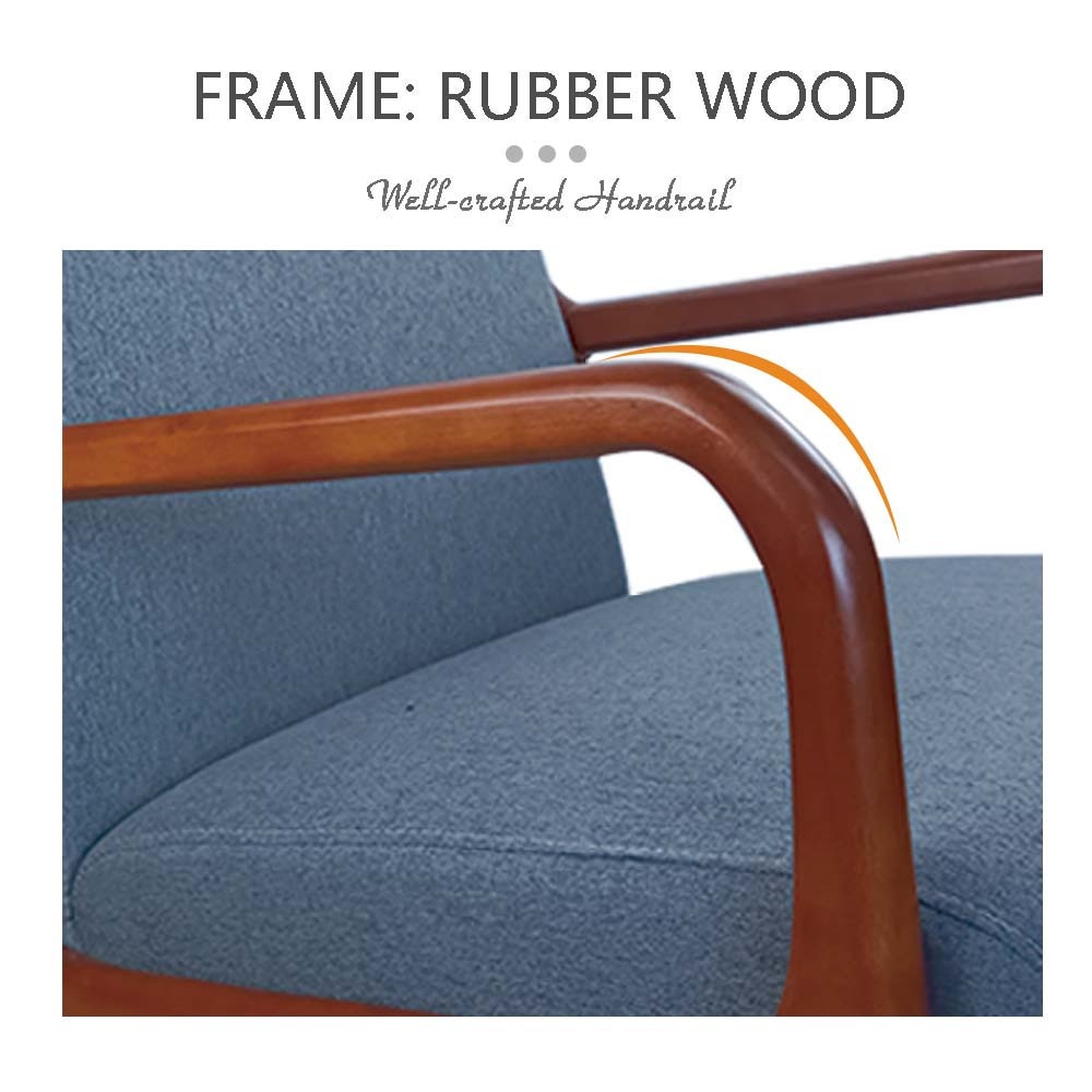 PULITO โซฟาผ้าขาไม้ รุ่น MAEZON ขนาด 63x63x73ซม. สีเทาเข้ม