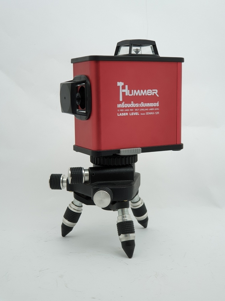 HUMMER เลเซอร์วัดระดับแสงสีแดง 12 เส้นพร้อมอุปกรณ์ รุ่น 3DMAX-12R