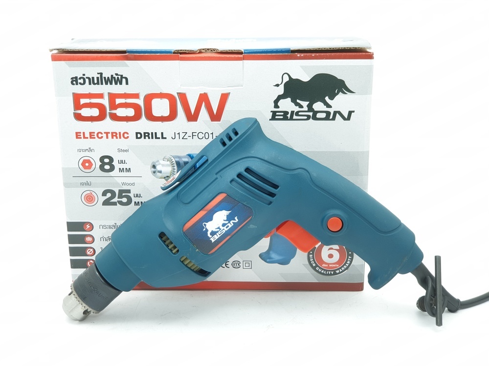BISON สว่านไฟฟ้า 10 มม. 550W รุ่น J1Z-FC01-10