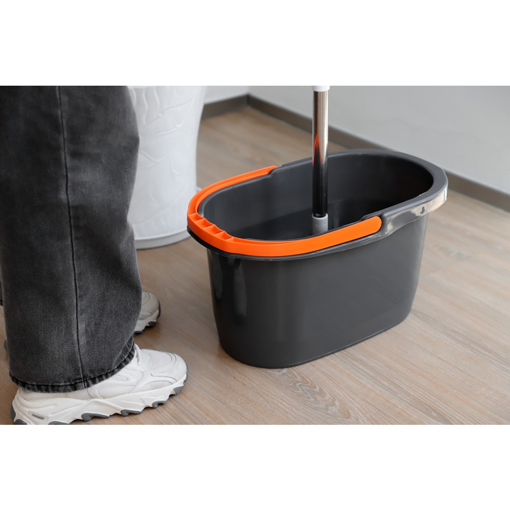 WINK PLUS ถังซักม็อบ 1JY01 ขนาด 26x45.5x25 ซม.(14L) สีเทา