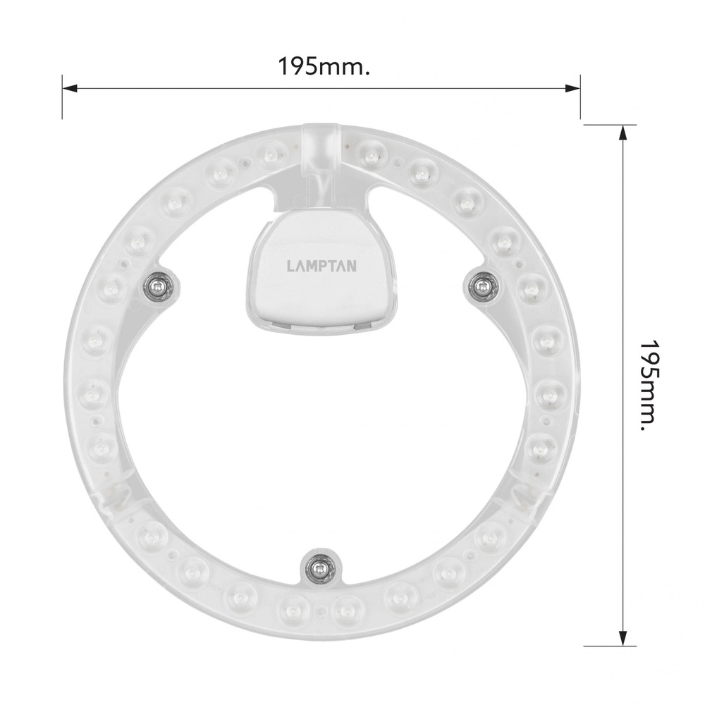 LAMPTAN หลอดไฟเพดาน แผงแม่เหล็ก LED LENS 24W รุ่นไลท์ทริค แสงเดย์ไลท์