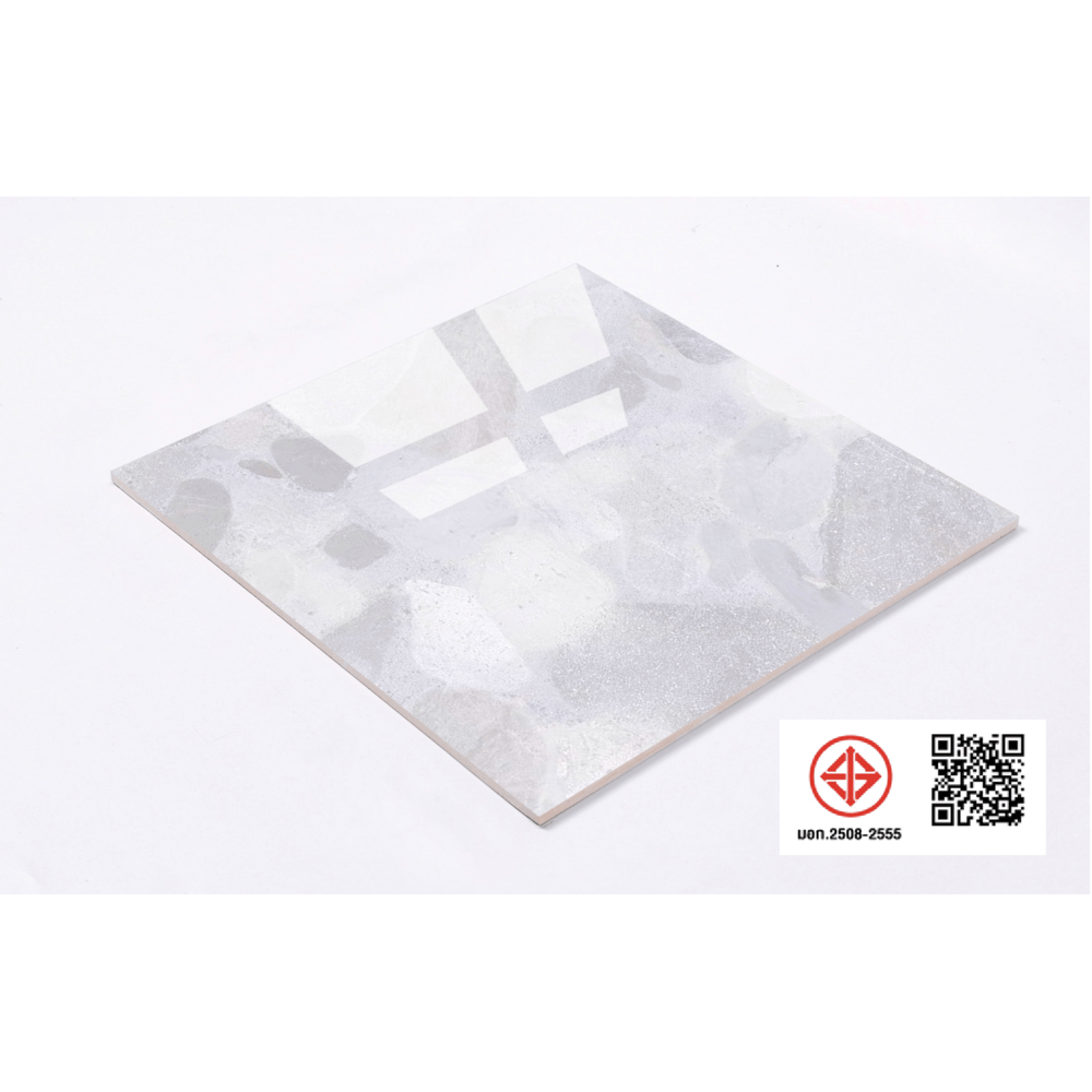 Marbella กระเบื้องพอร์ซเลนปูพื้น 60x60 ซม. รุ่น เมขลา ไวท์ คลาสสิก XD6200 ผิวเงา (4P)