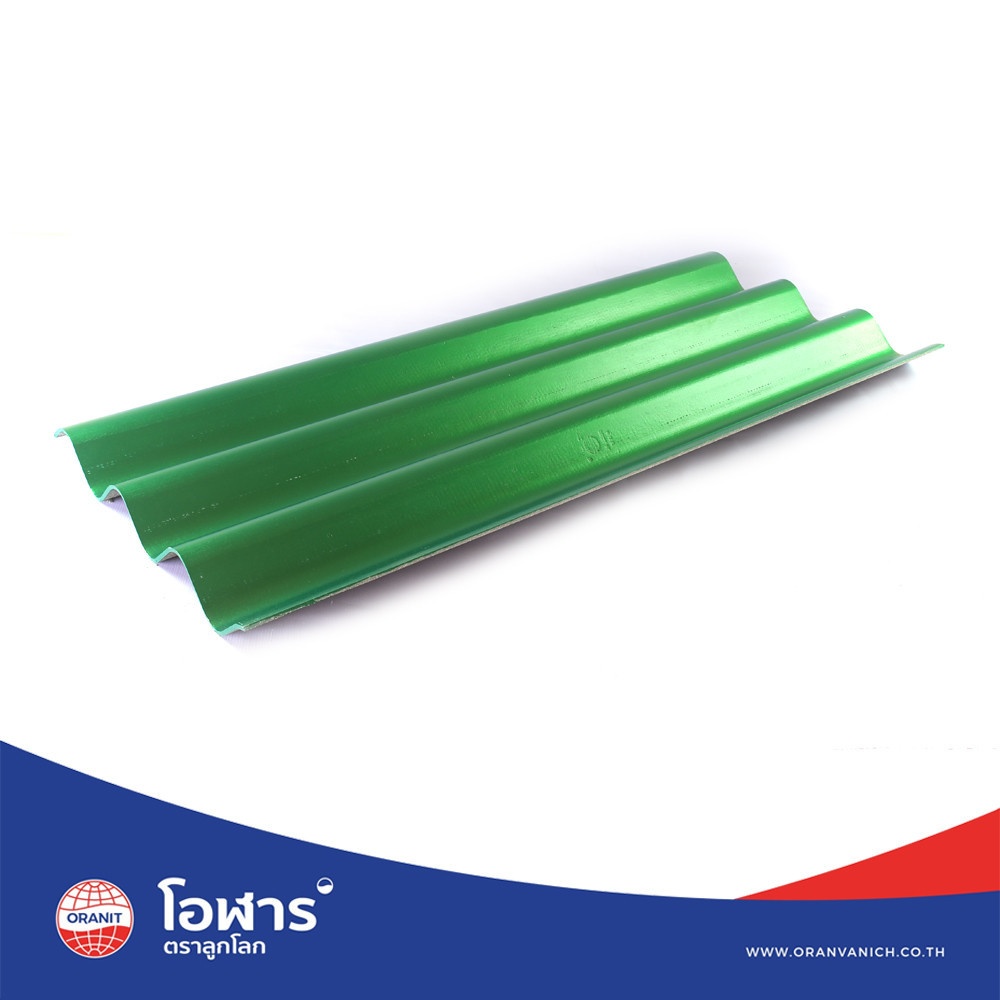 โอฬาร กระเบื้องหลังคา 3ลอน 0.5x50x150 ซม. สีประกายนาคราช