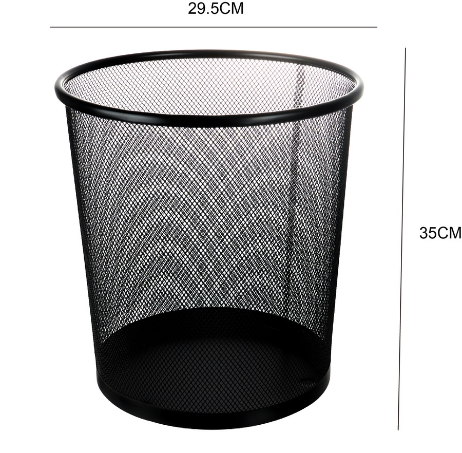 SMITH ตะกร้าเหล็กกลมอเนกประสงค์ 20 ลิตร (L) รุ่น TG59203 ขนาด 29.5x29.5x35ซม. สีดำ