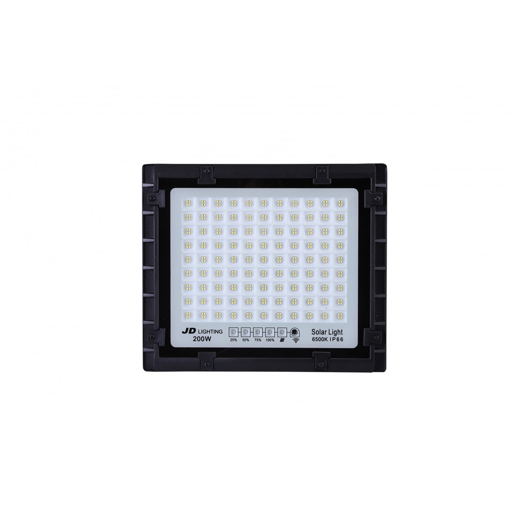 JD โคมไฟสปอร์ตไลท์โซลาร์เซลล์ 200W พร้อมรีโมท รุ่นJTGD-88200D +รีโมท IP65แสงเดย์ไลท์