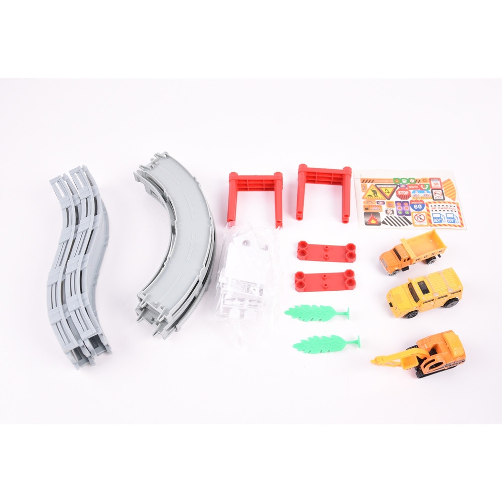 TOYS ของเล่นชุดรางถนนรถก่อสร้าง บรรจุ 3คัน #696-3A (102x34x83ซม.)