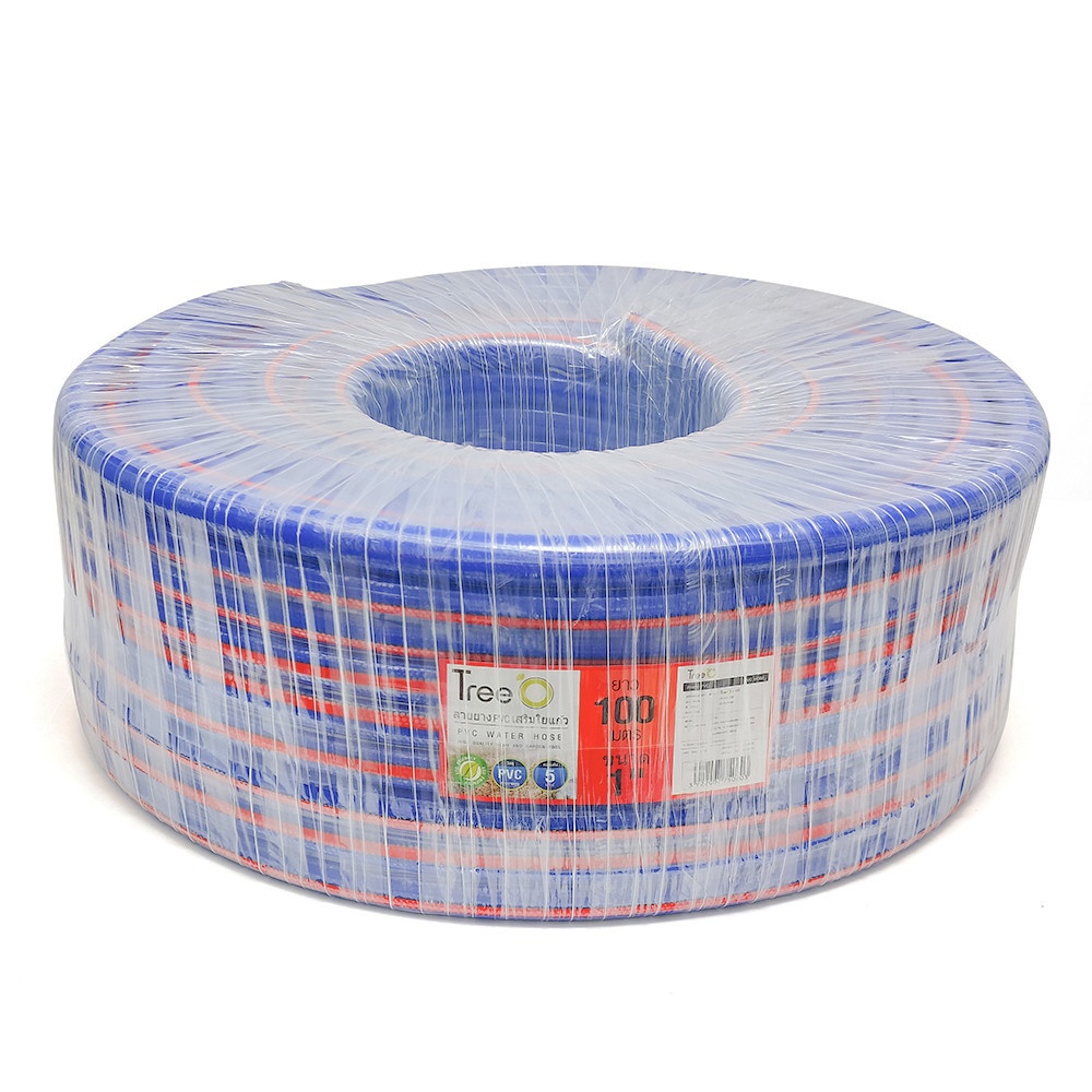Tree’O สายยาง พีวีซี เสริมใยแก้ว รุ่น PFH25-100 ขนาด 1"x100M.