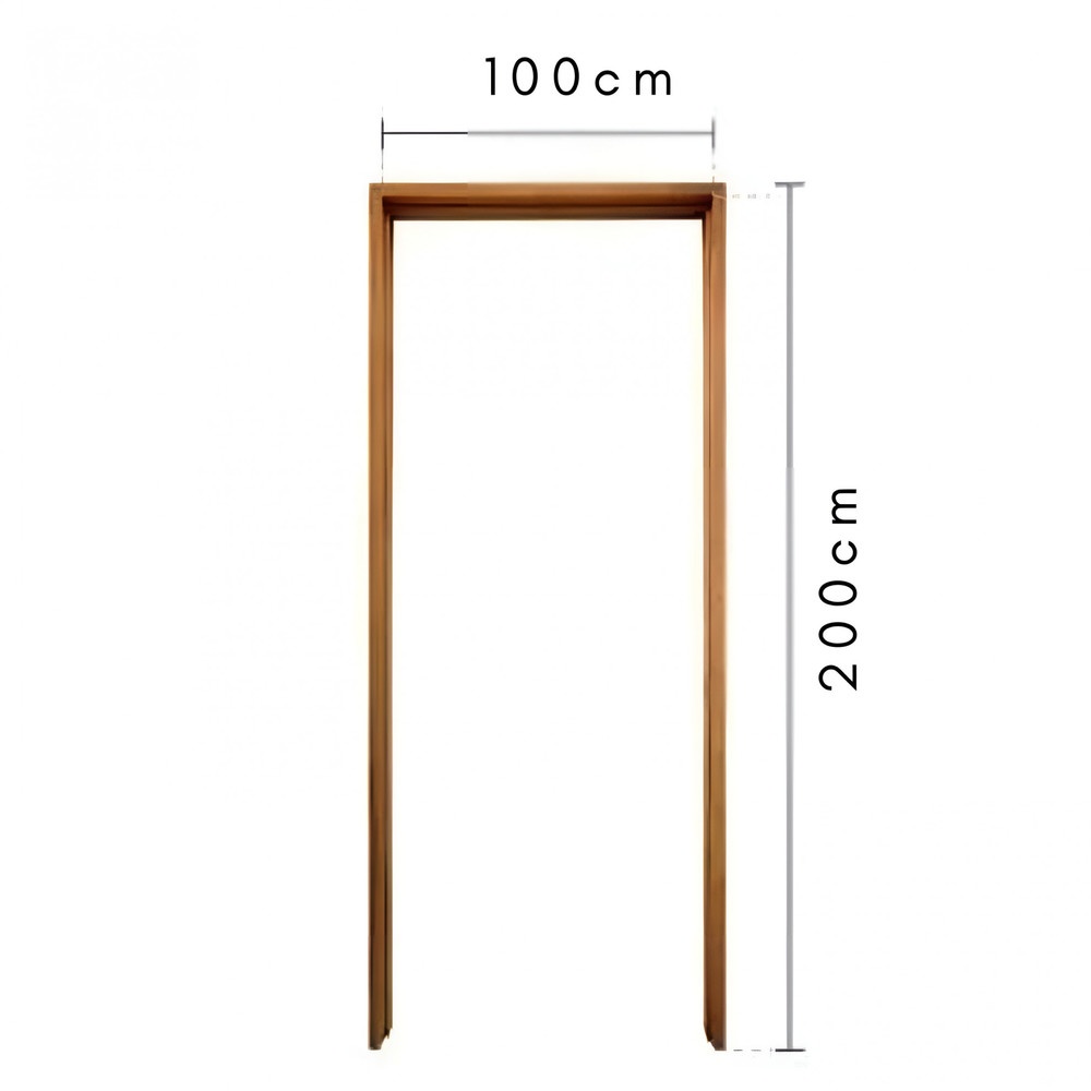 GREATWOOD วงกบประตูไม้จริง FJ 100x200ซม. ทำสี