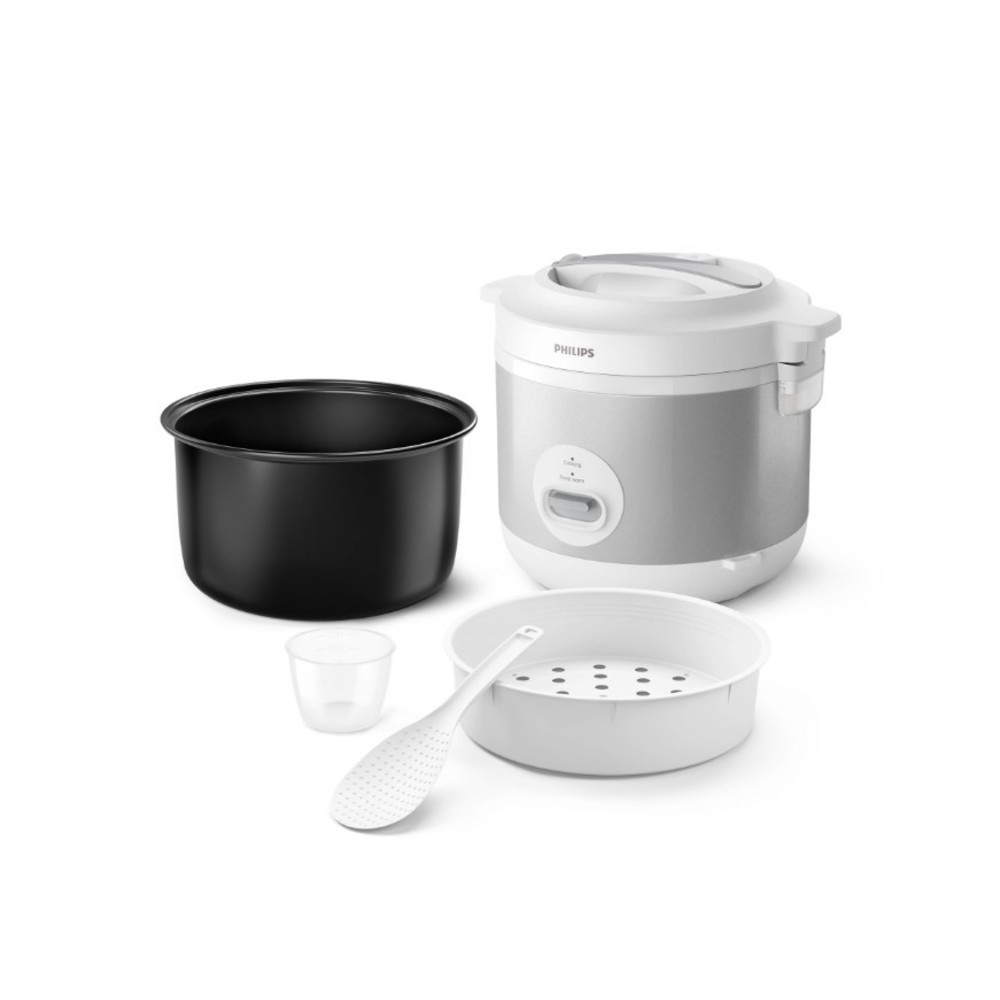 PHILIPS หม้อหุงข้าว 1.8 ลิตร HD3008/30 สีขาว