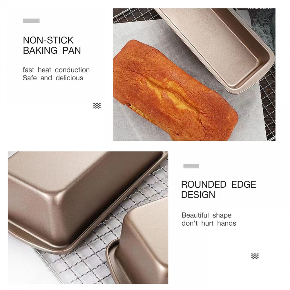 NIBIRU ถาดอบขนมทรงสี่เหลี่ยมผืนผ้า 25.10x11.50x5.50ซม. สีโรสโกลด์ BERLANG