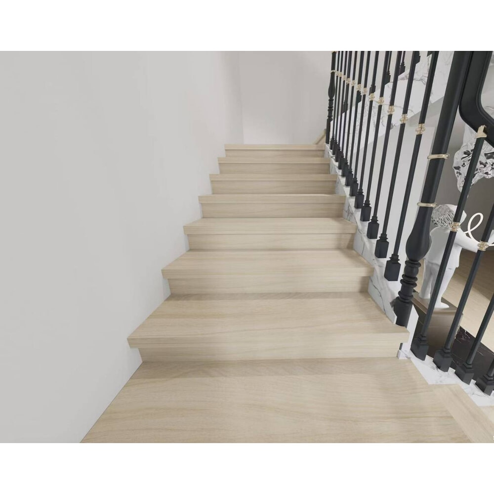 จมูกชานพักบันได SPC Click lock 114x1220x4+1mm IXPE items No. 6305 สีไม้โอ๊คอ่อน