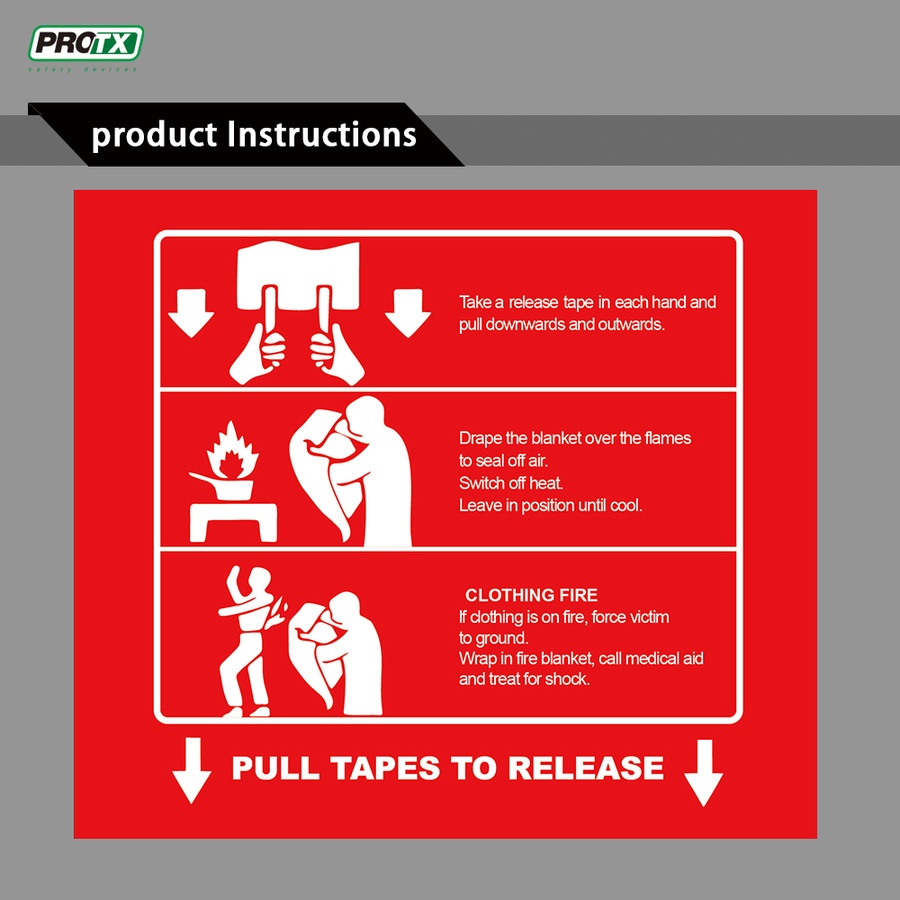 PROTX ผ้าห่มกันไฟ รุ่น FHY02 ขนาด 180*180ซม. สีขาว