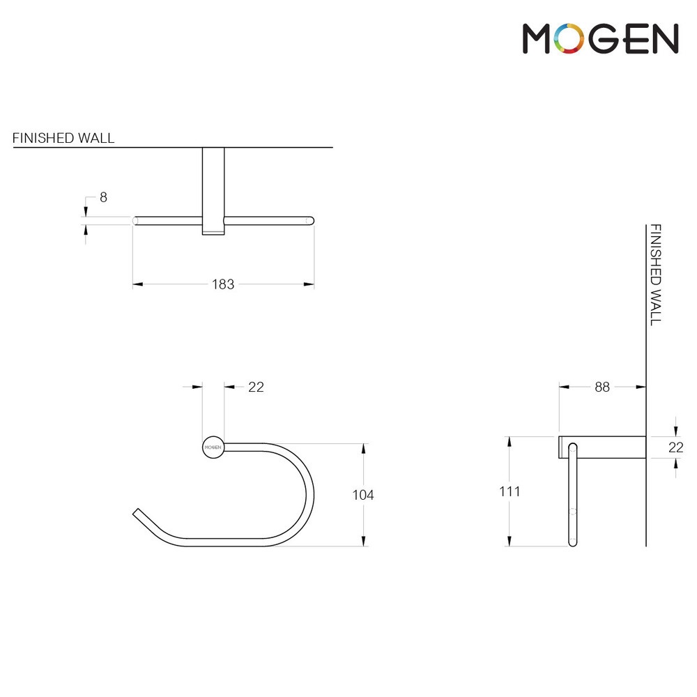 Mogen ที่ใส่กระดาษชำระสแตนเลส รุ่น ACS44 สีเงิน