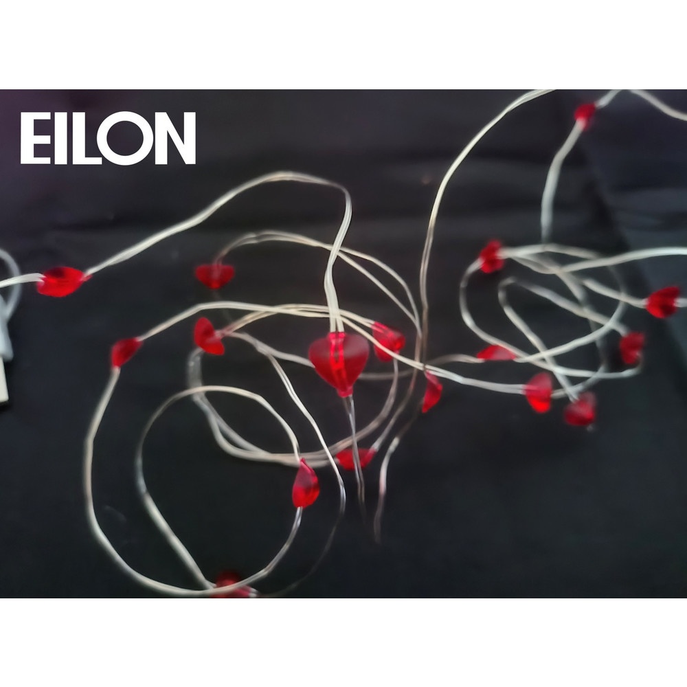EILON ไฟเทศกาลรูปหัวใจ 2m รุ่น JRDS-06 สีแดง
