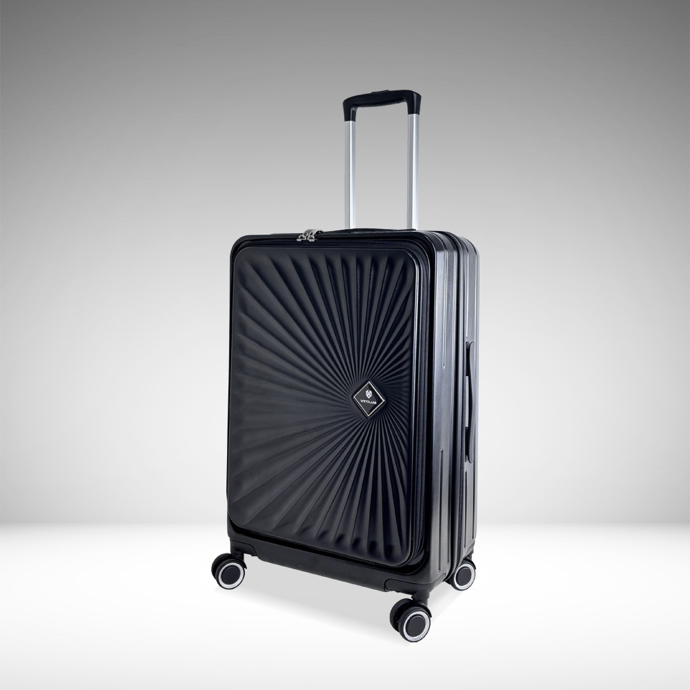WETZLARS กระเป๋าเดินทาง ขนาด 20 นิ้ว พร้อมช่องใส่ของด้านหน้า รุ่น Blossom-02 ขนาด 21x33x50 ซม. สีดำมิดไนท์