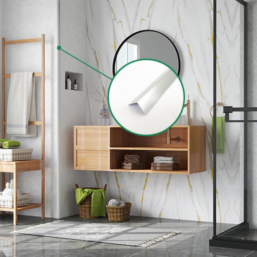 GREAT WOOD ตัวครอบมุมอะลูมิเนียม รุ่นJA526-S ขนาด 1.4x1.4x300cm. สีSilver