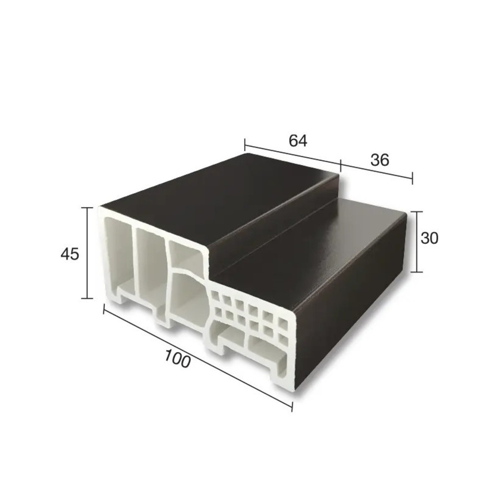 ECO DOOR วงกบประตู WPC OVSM-100 90x200ซม. สีโอ๊ค