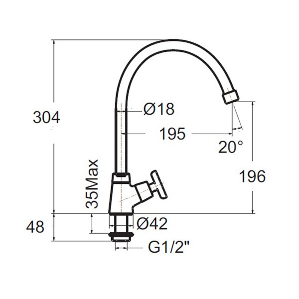 American Standard ก๊อกอ่างล้างจานแบบติดเคาน์เตอร์ รุ่น วินสตัน FFAST706-5T1500BT0
