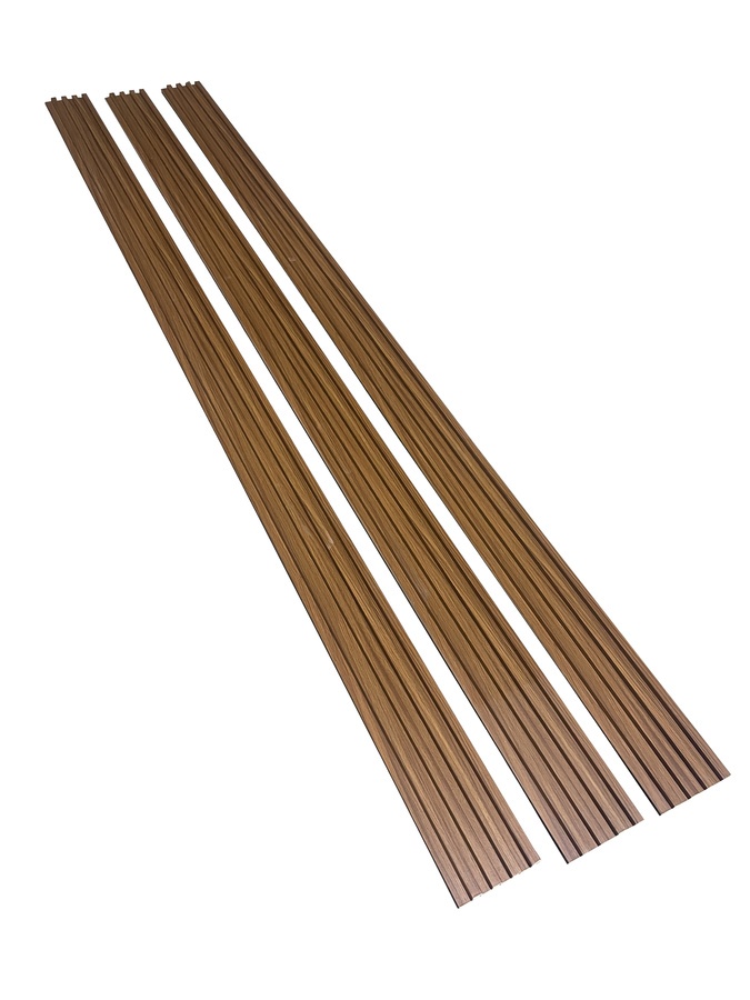 GREAT WOOD ไม้ระแนงตกแต่งผนัง WPC W150-17 150*17*2900 มม. Dark Walnut