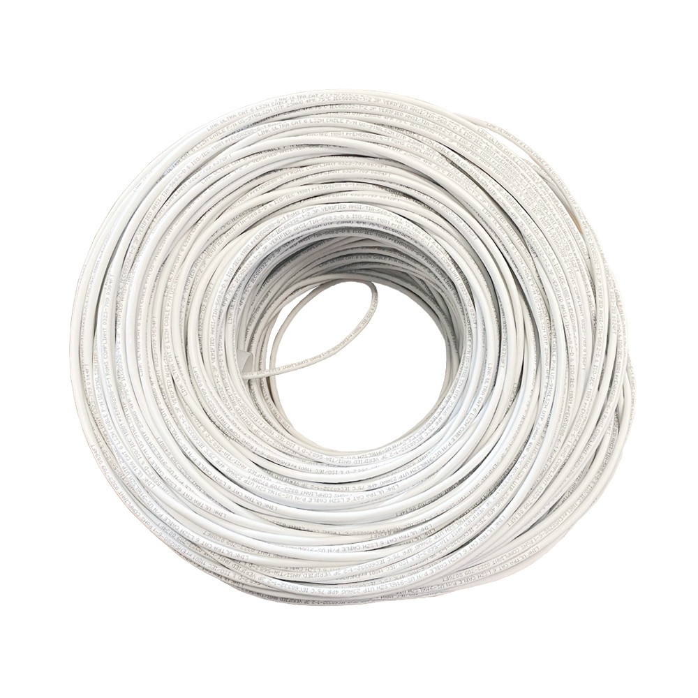 LINK สายแลน CAT6 (600 MHz) อัลตร้า รุ่น US-9116LSZH 305เมตร สีขาว